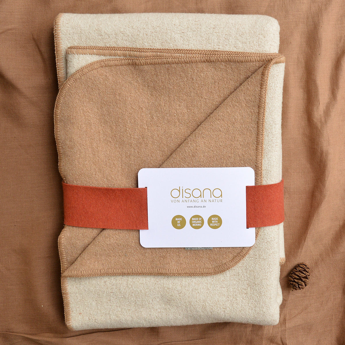 Double Faced Boiled Wool Blanket Organic Merino (200x135cm)