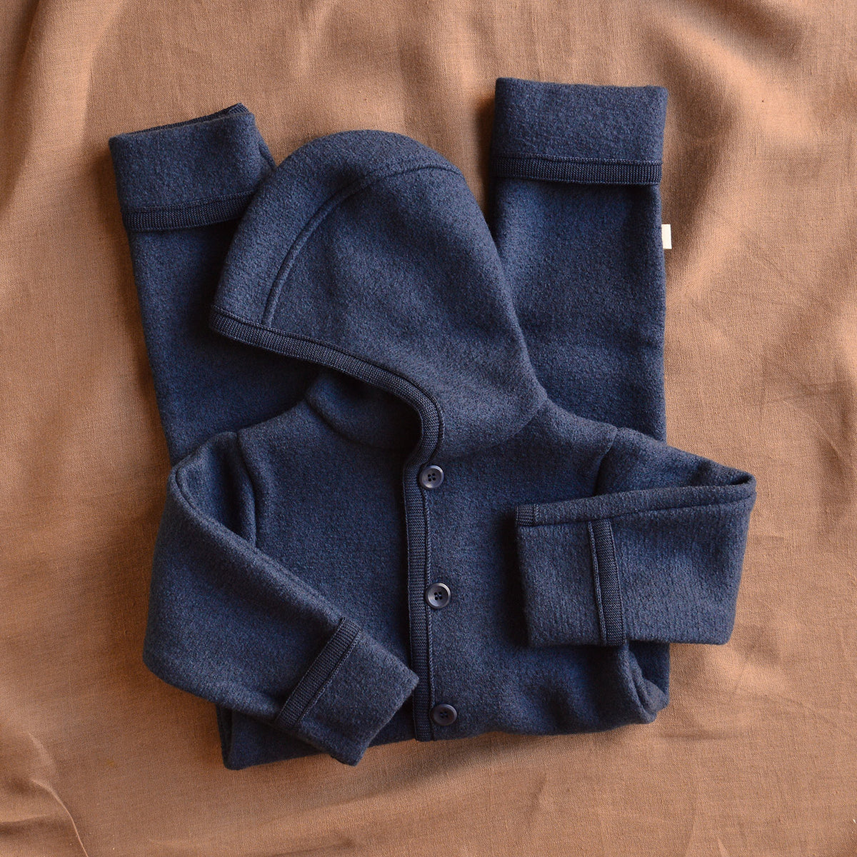 Boiled Wool Overalls with Hood (0-4y) *New AW25/26!