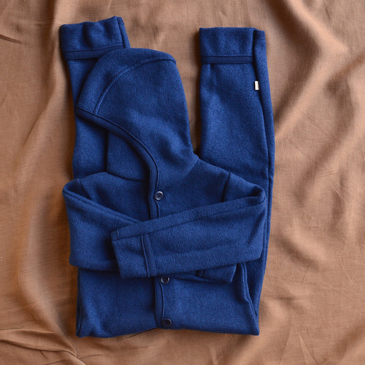 Boiled Wool Overalls with Hood - Marine Navy (3m-4y) *Retired Colour