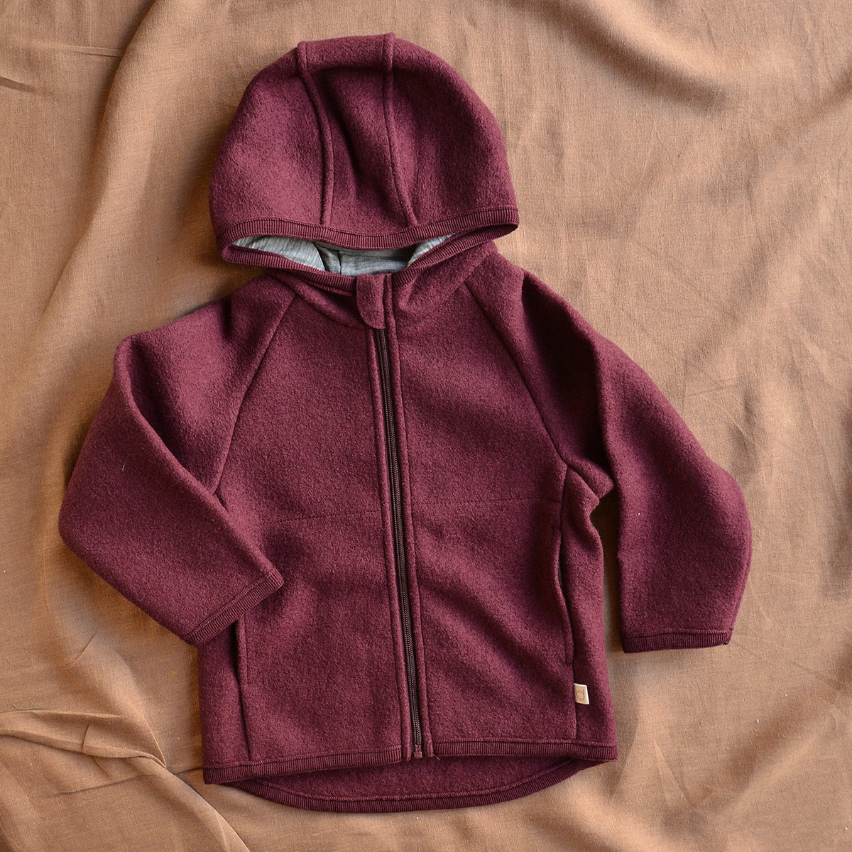 Boiled Wool Zip Jacket (3-10y)