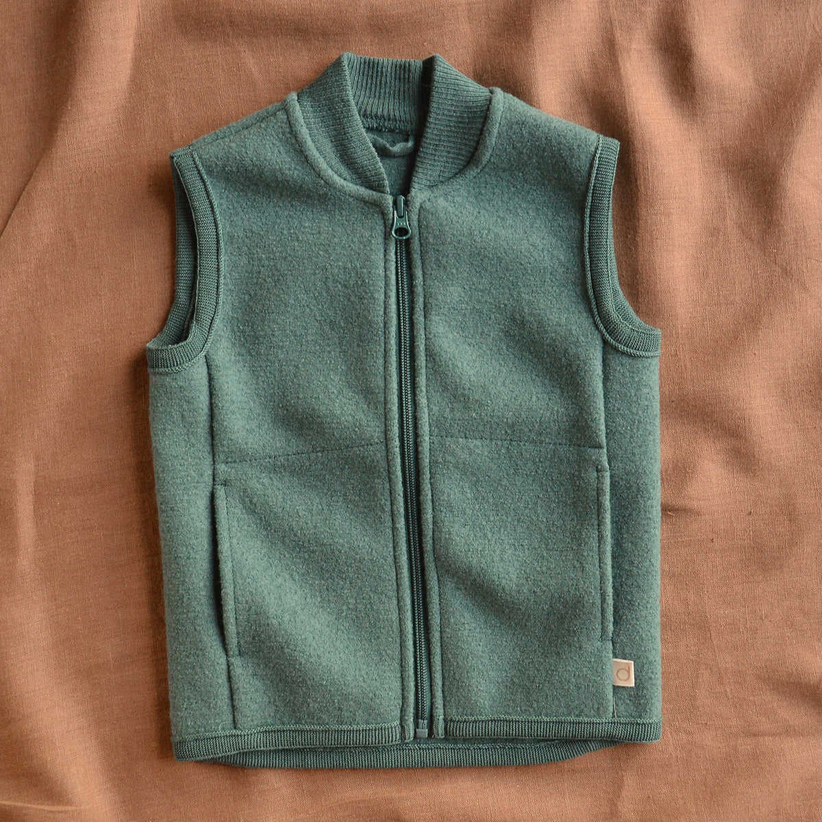 Boiled Wool Zip Vest (1-10y+)
