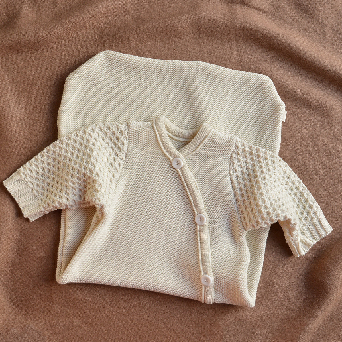 Knitted Sleeping Bag with Arms - Organic Merino Wool (0-18m)