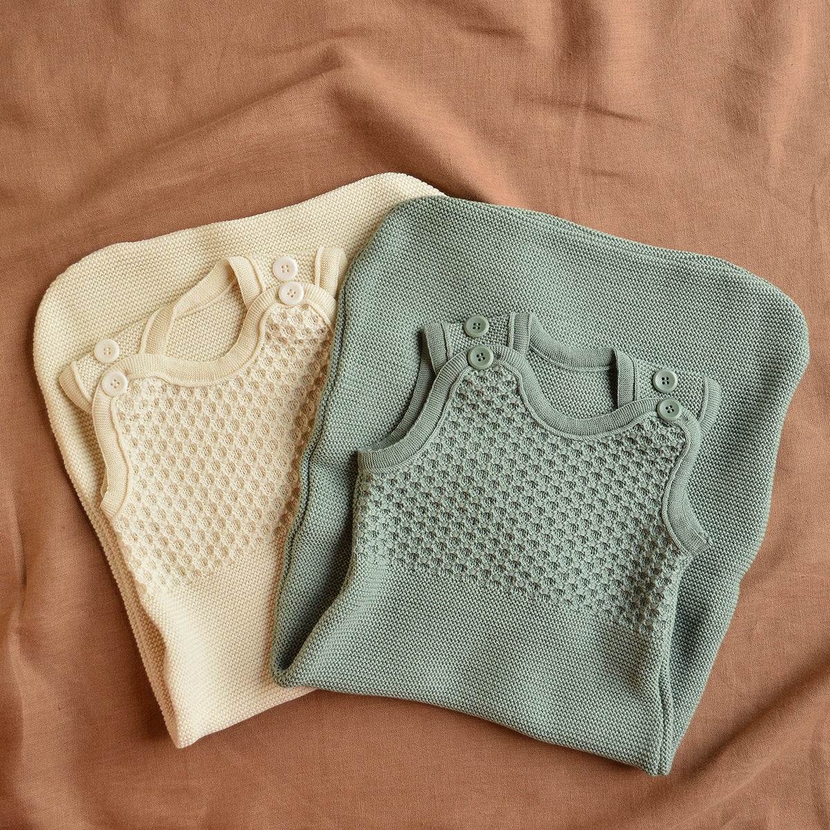 Knitted Sleeping Bag Sleeveless - Organic Merino Wool - Natural (0-18m+)