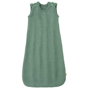 Knitted Sleeping Bag Sleeveless - Organic Merino Wool - Natural (0-18m+)