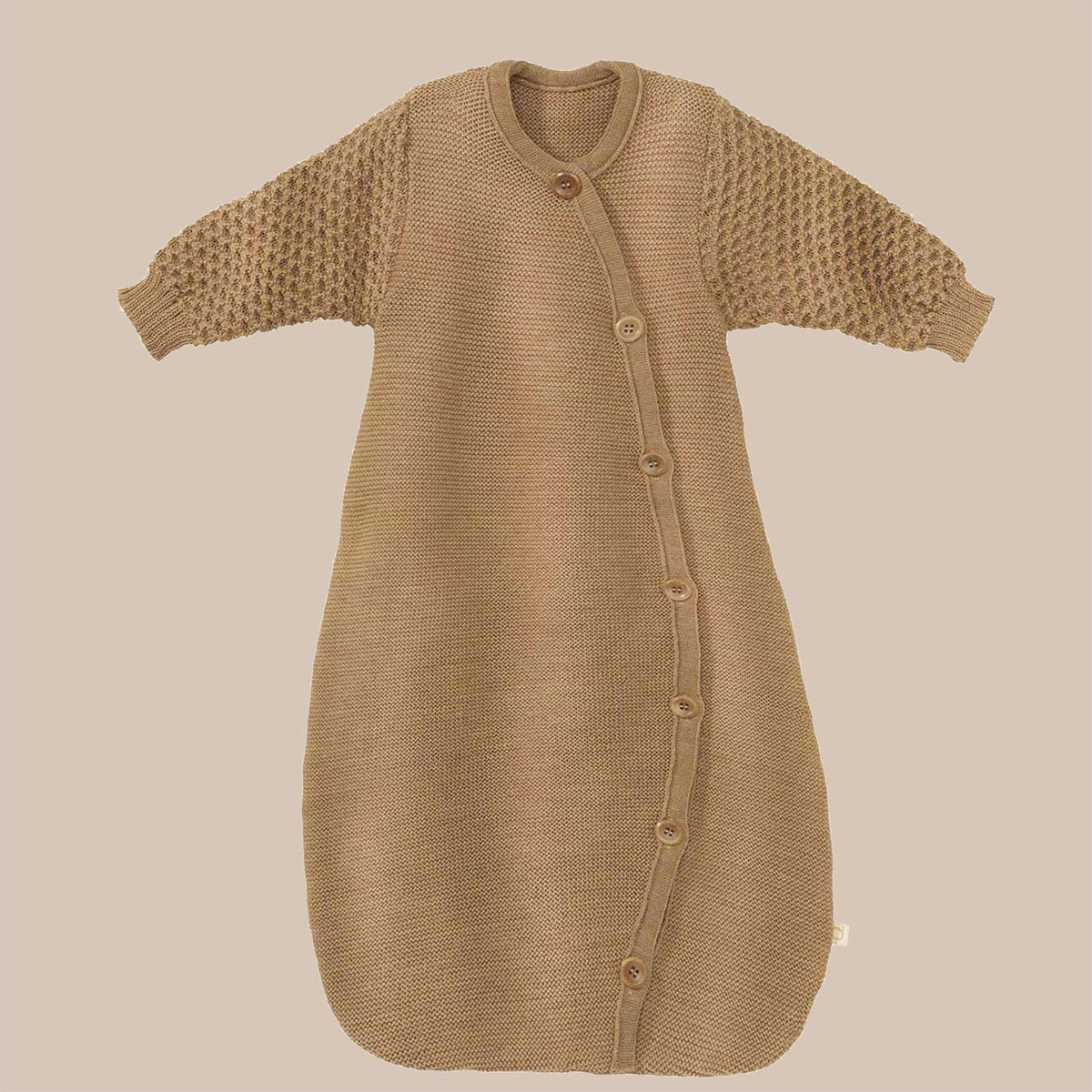 Knitted Sleeping Bag with Arms - Organic Merino Wool (0-18m)