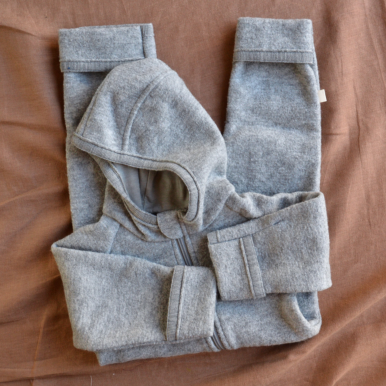 Boiled Wool Zip Overalls - Grey (3-4y) *Retired Colour