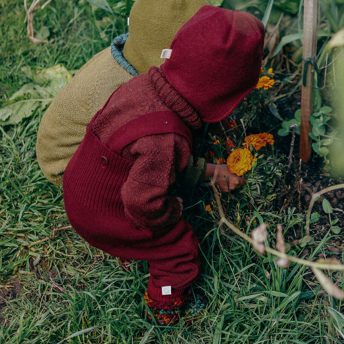 Knitted Dungarees - Organic Merino Wool (3m-4y)