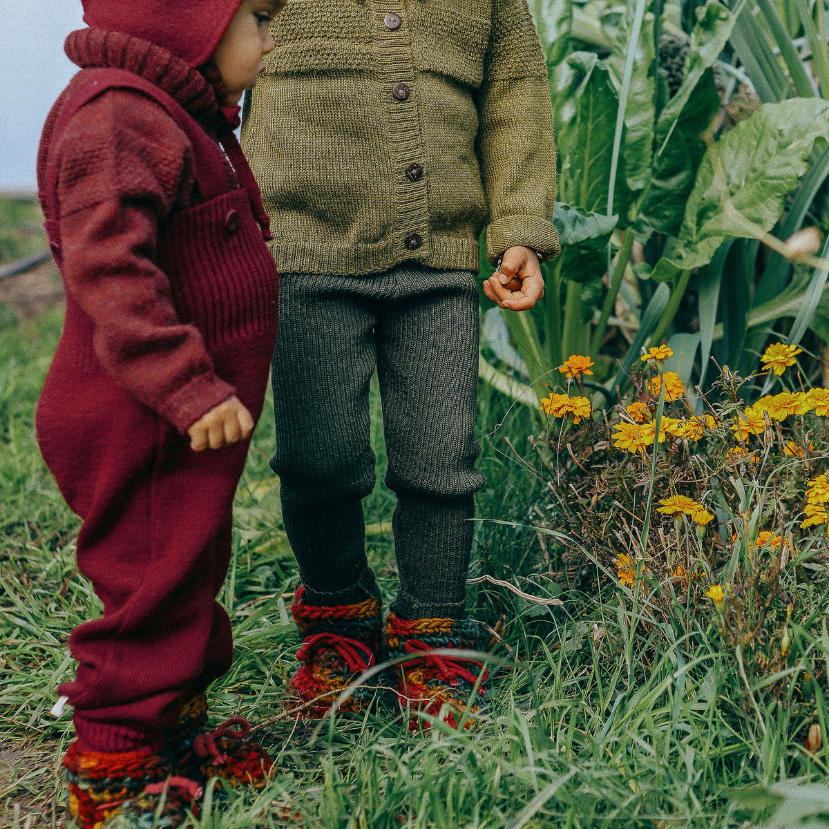 Knitted Dungarees - Organic Merino Wool (3m-4y)