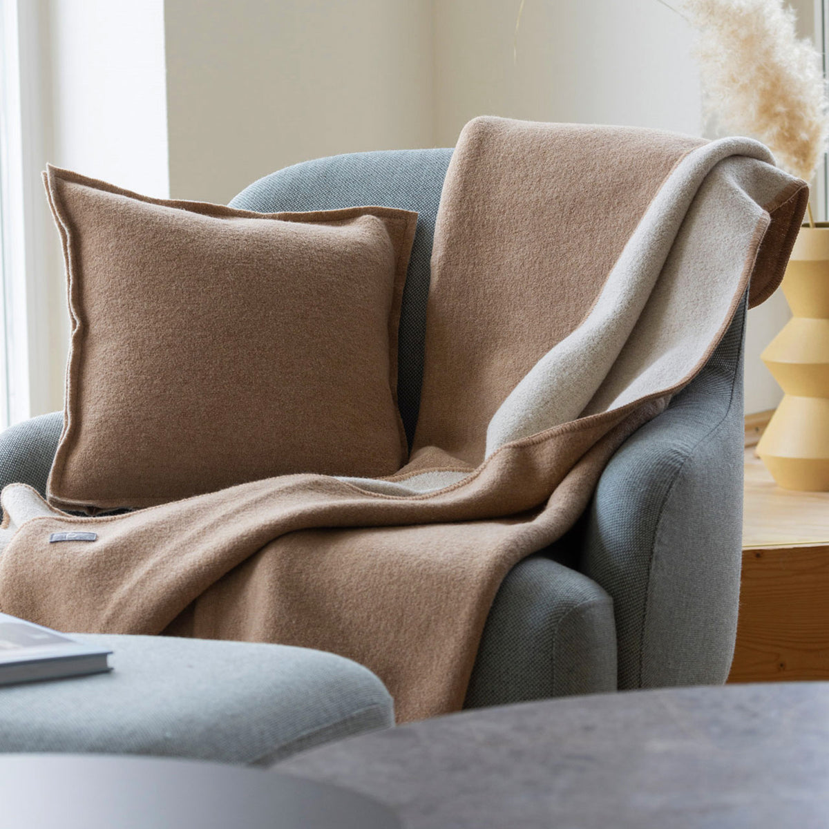 Double Faced Boiled Wool Blanket Organic Merino (200x135cm)