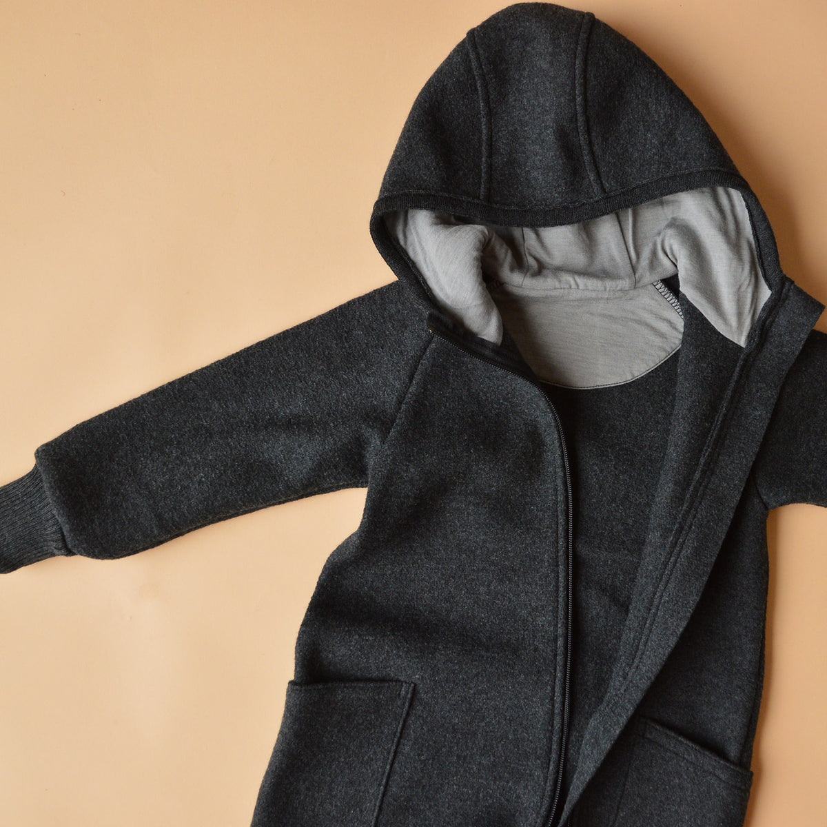 Boiled Wool Zip Overalls (6m-6y)