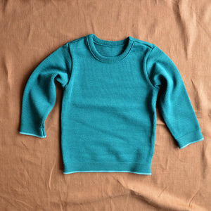 Classic Merino Kids Jumper - Pacific Teal (3-10y) *Retired Colour*