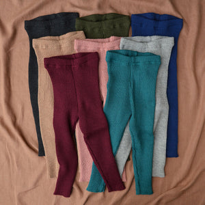 Knitted Merino Rib Leggings/Pants (0-10y+)