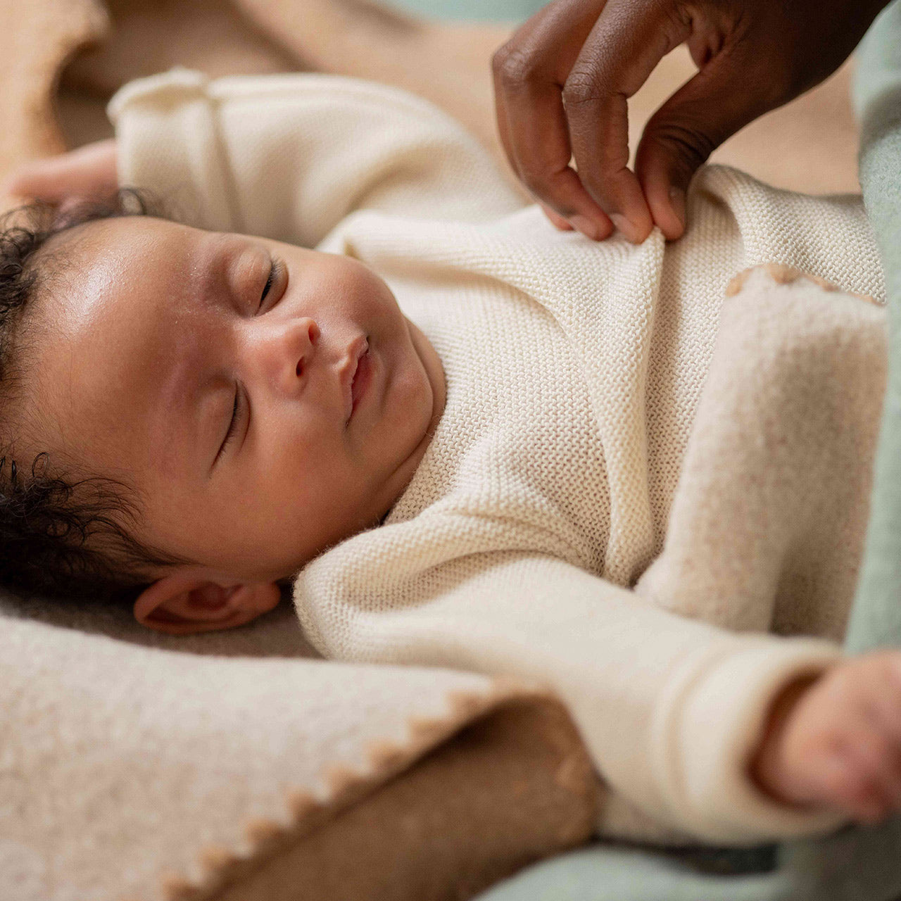 Merino Baby Jumper - Natural (newborn-12m)