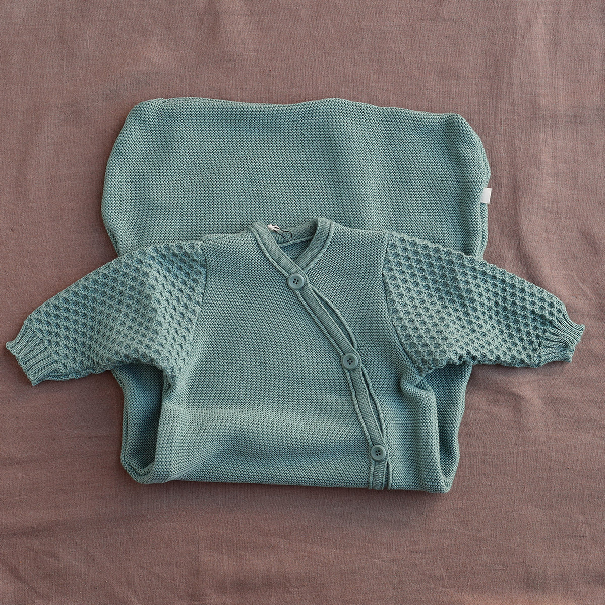 Knitted Sleeping Bag with Arms - Organic Merino Wool (0-18m)