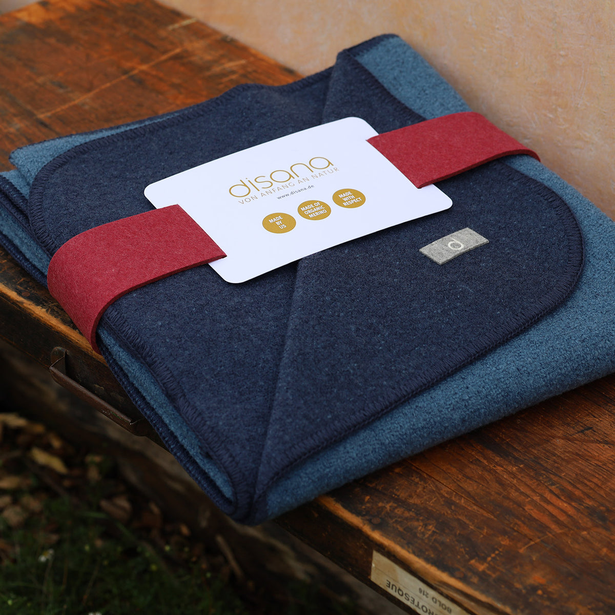 Double Faced Boiled Wool Blanket Organic Merino (L 100x135cm)
