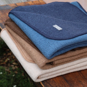 Double Faced Boiled Wool Blanket Organic Merino (L 100x135cm)
