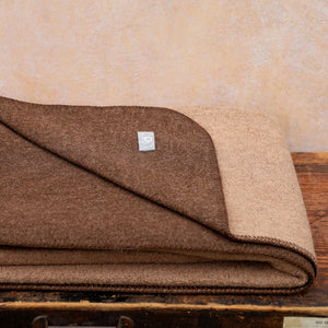 Double Faced Boiled Wool Blanket Organic Merino (XL 200x135cm)
