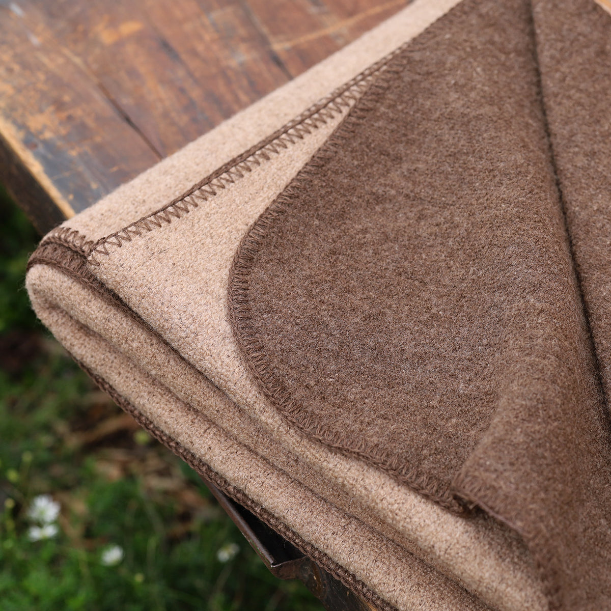 Double Faced Boiled Wool Blanket Organic Merino (XL 200x135cm)