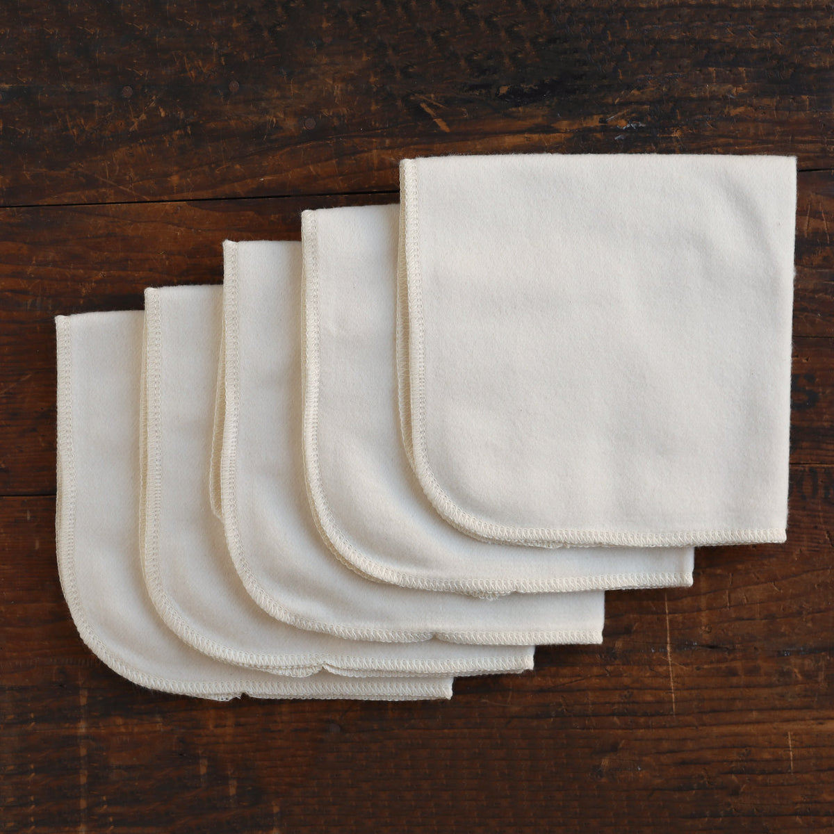 Nappy Liners - Brushed Organic Cotton (5 pack)