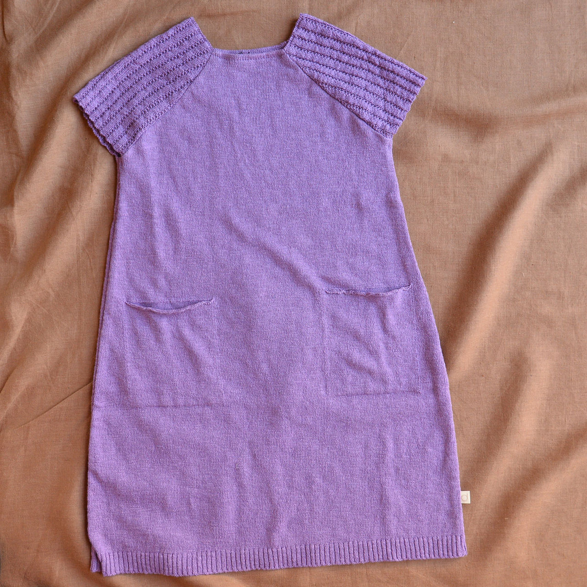 Kids Knitted Summer Pocket Dress - Organic Linen/Cotton (1-10y)