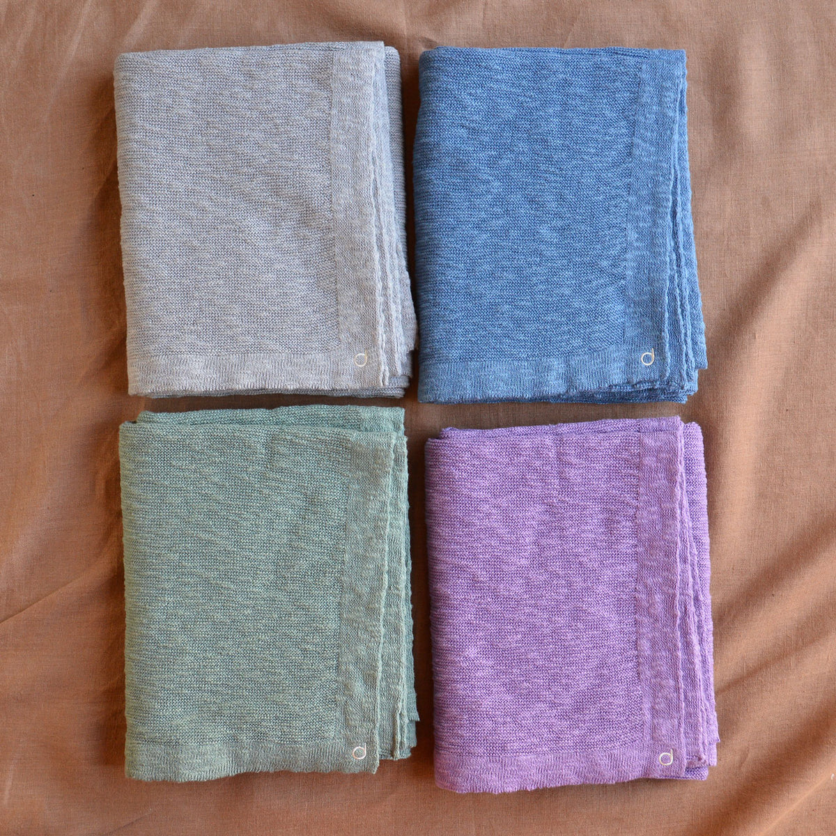 Knitted Summer Blanket - Organic Linen/Cotton (80x100cm)