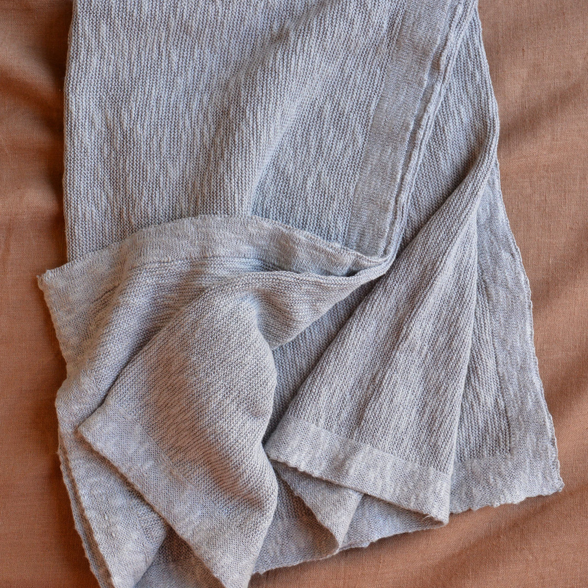 Knitted Summer Blanket - Organic Linen/Cotton (80x100cm)
