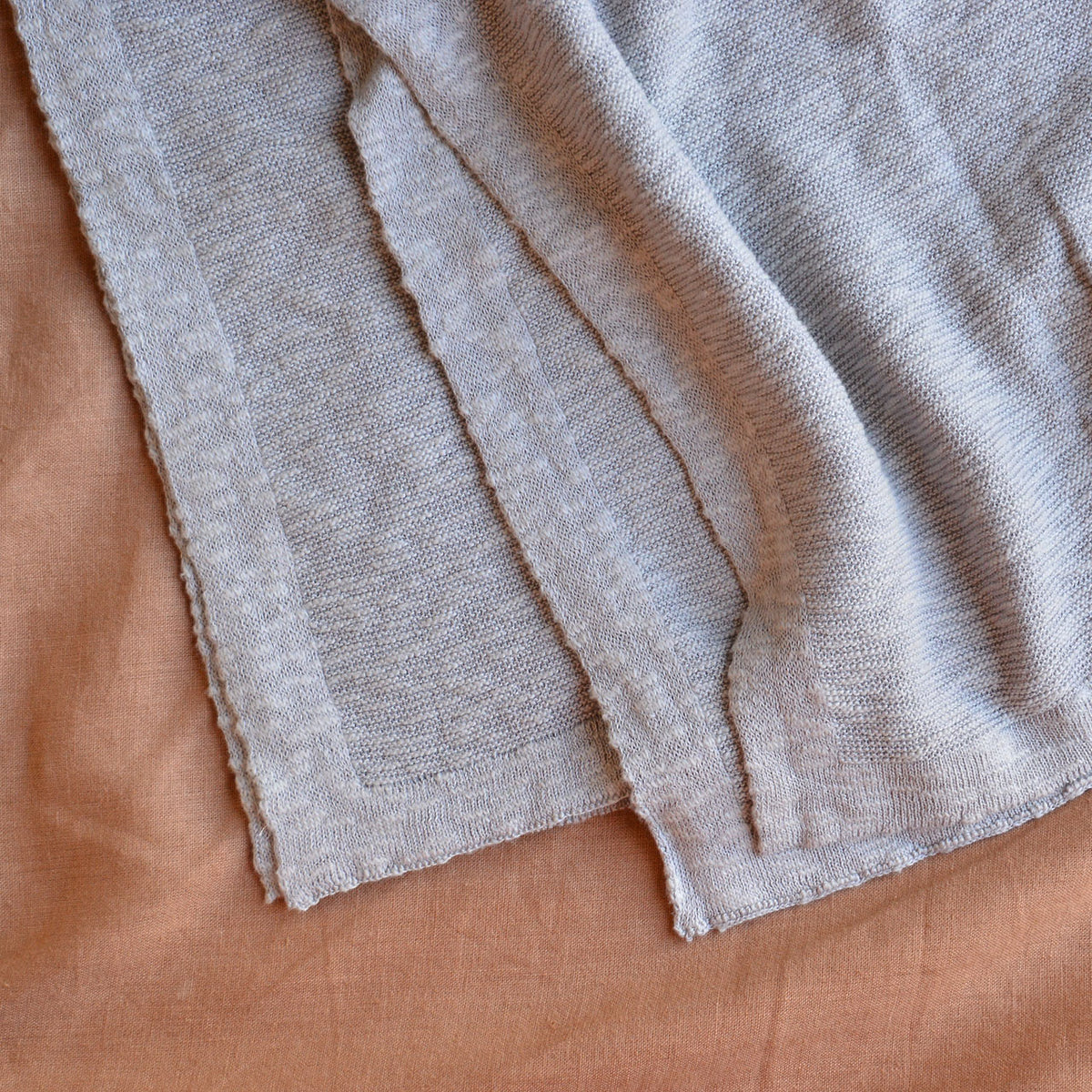 Knitted Summer Blanket - Organic Linen/Cotton (80x100cm)