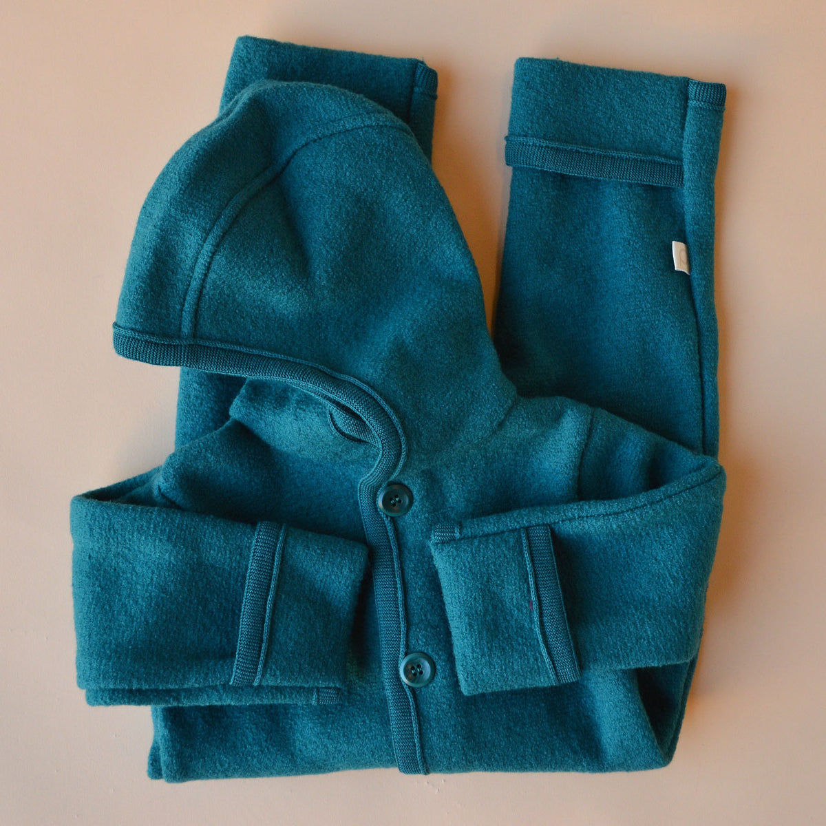 Boiled Wool Overalls with Hood - Pacific (3-4y) *Retired Colour