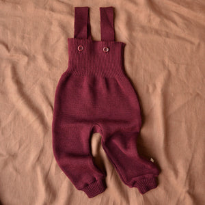 Knitted Dungarees in Organic Merino Wool (3m-3y)