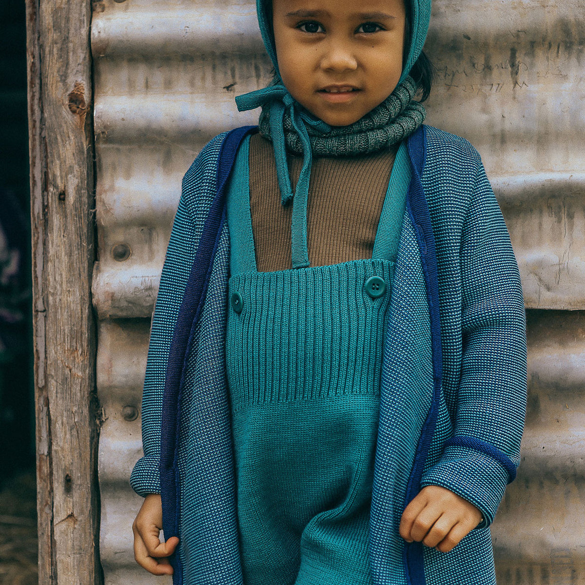 Knitted Dungarees - Organic Merino Wool (3m-4y)