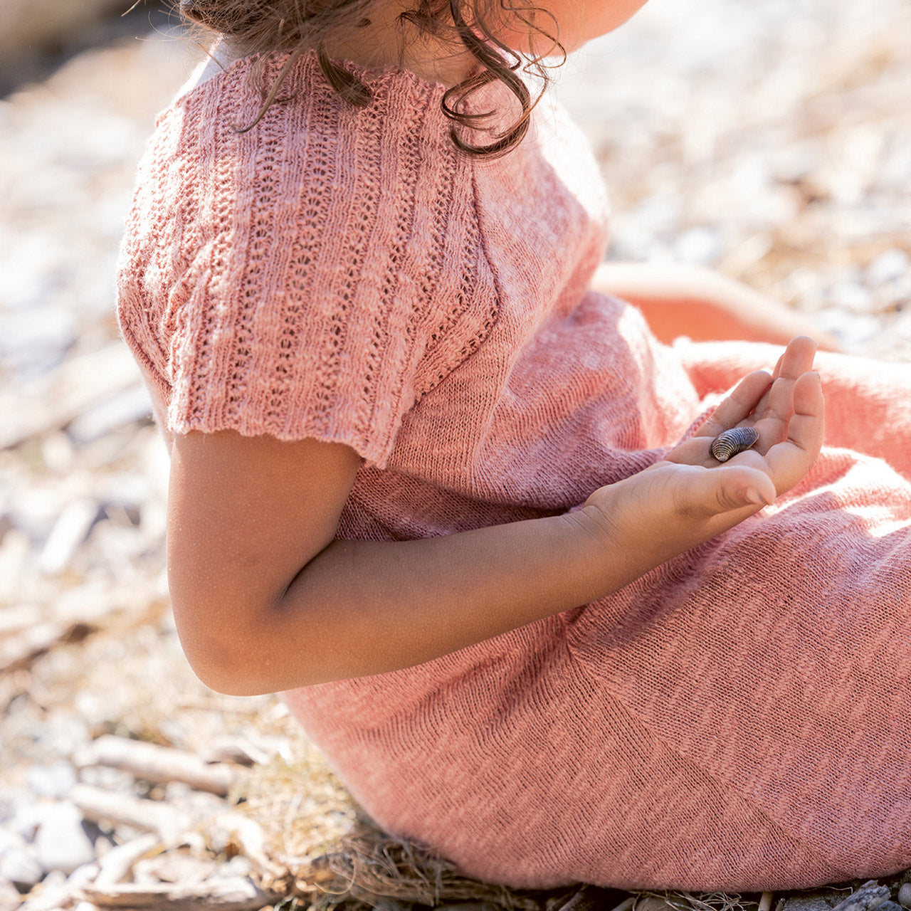 Kids Knitted Summer Pocket Dress - Organic Linen/Cotton (1-10y)