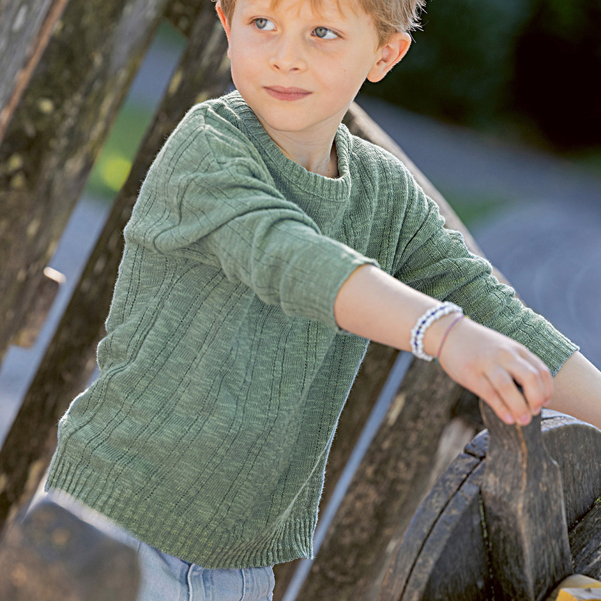 Kids Knitted Summer Sweater - Organic Linen/Cotton (0-10y)