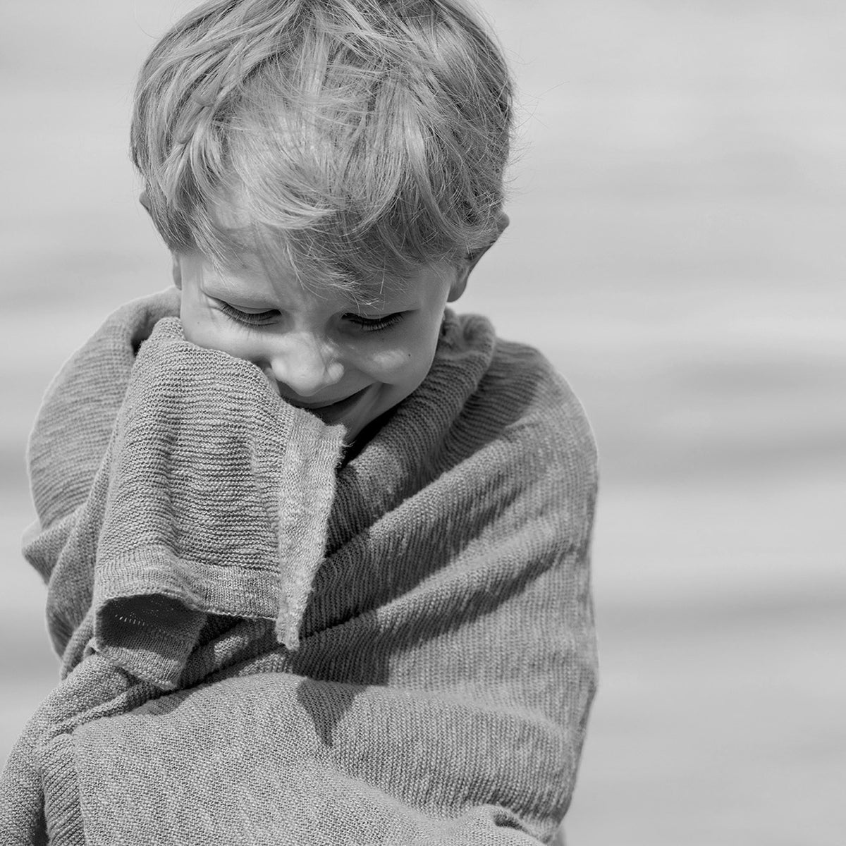 Knitted Summer Blanket - Organic Linen/Cotton (80x100cm)