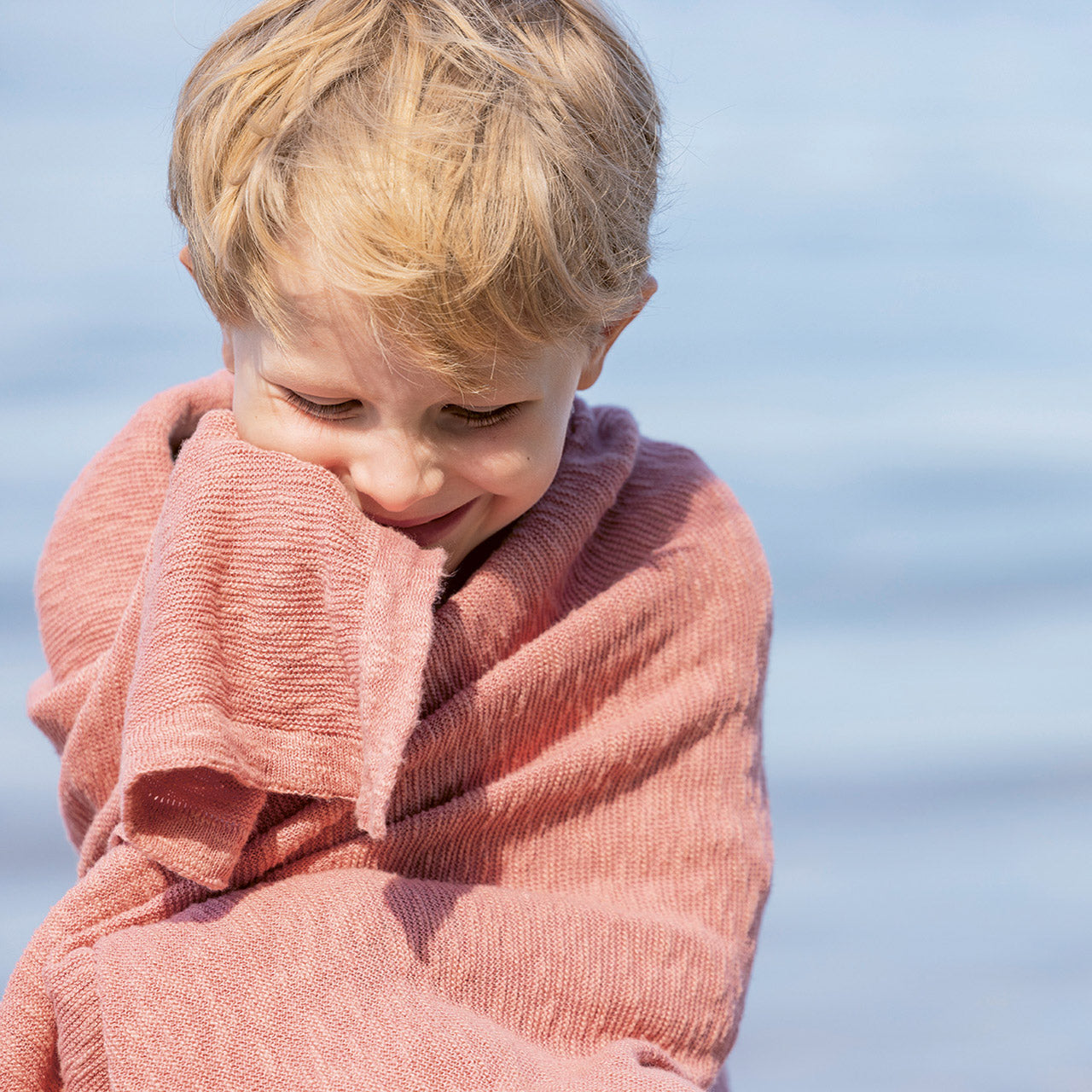 Knitted Summer Blanket - Organic Linen/Cotton (80x100cm)