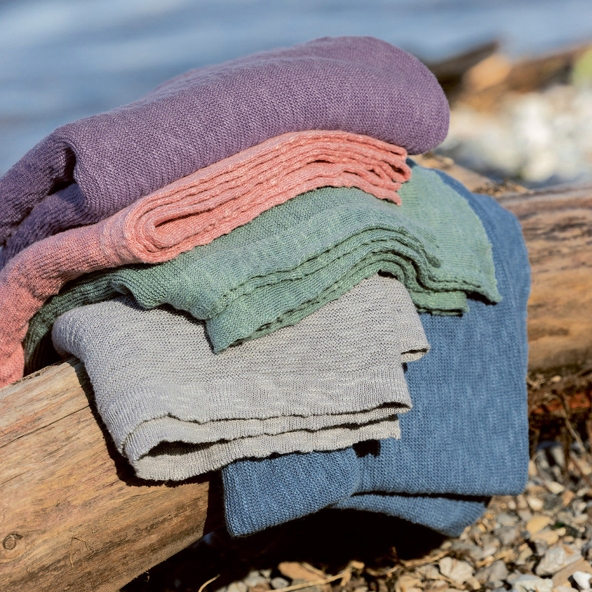 Knitted Summer Blanket - Organic Linen/Cotton (80x100cm)