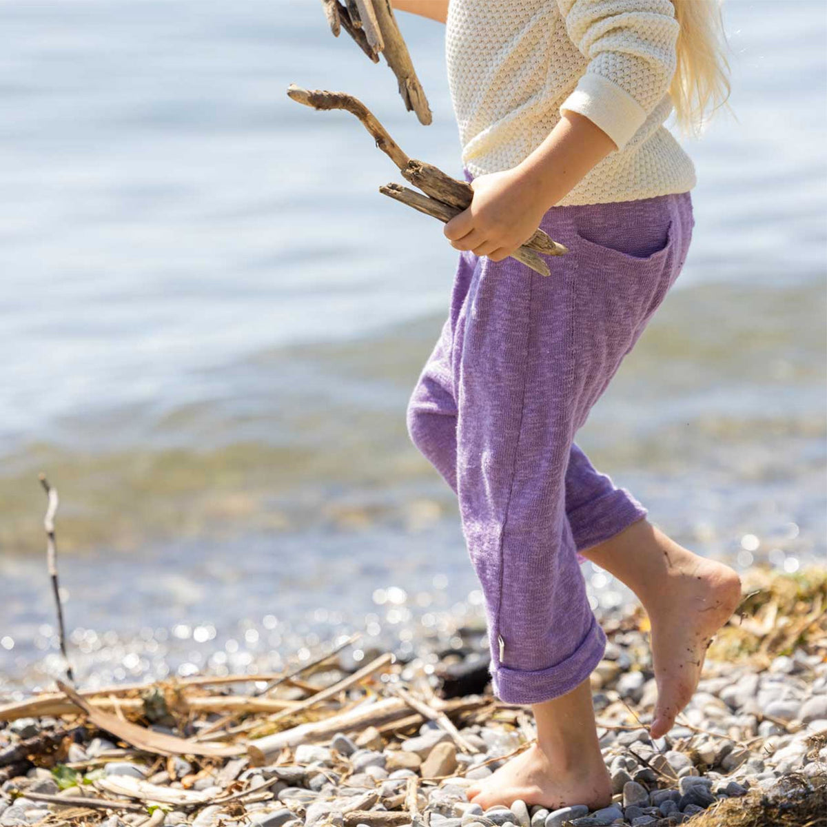 Kids Knitted Summer Pants - Organic Linen/Cotton (0-10y)