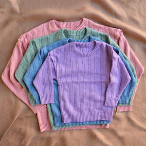 Kids Knitted Summer Sweater - Organic Linen/Cotton (0-10y)