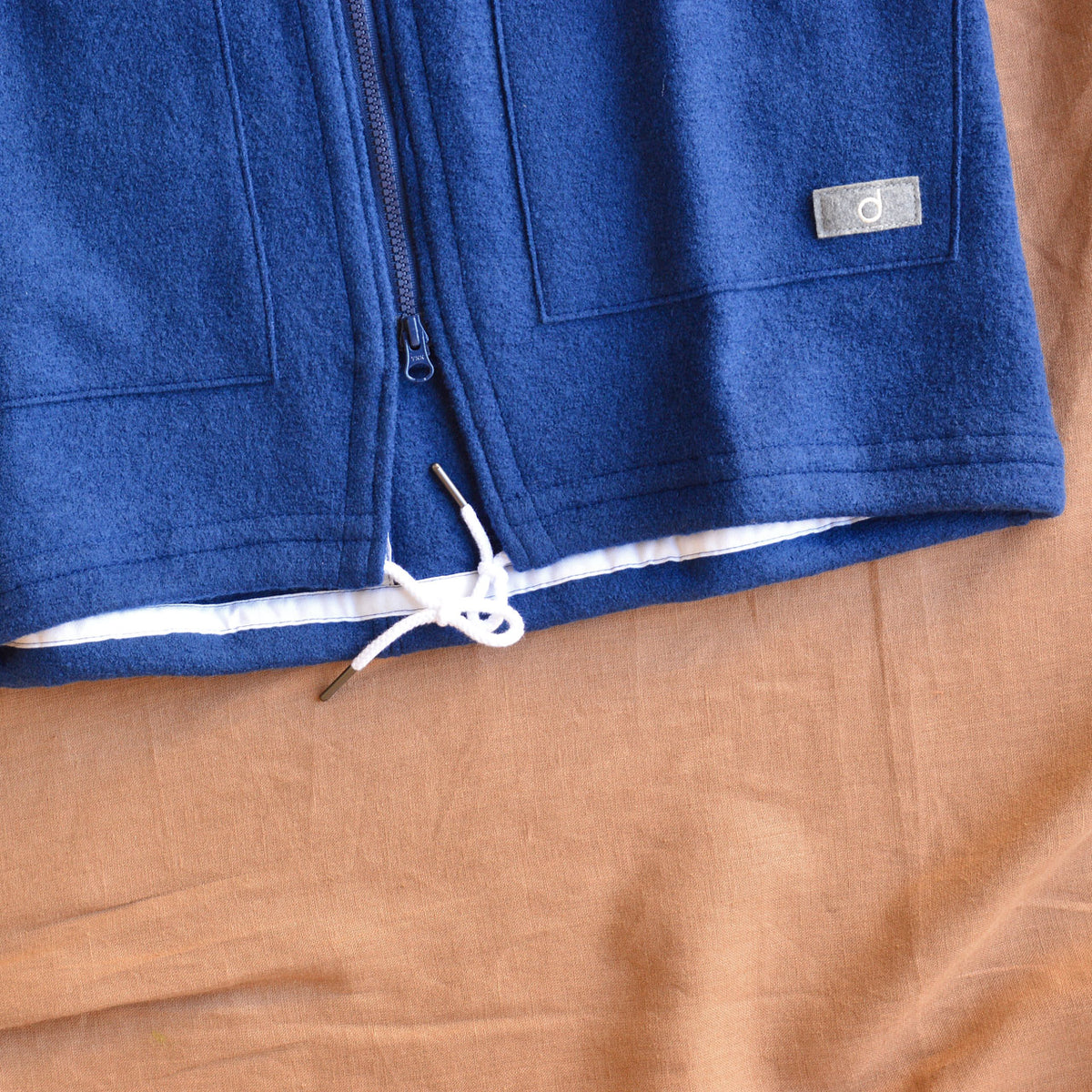 Women's Boiled Wool Coat - Navy (S-L)