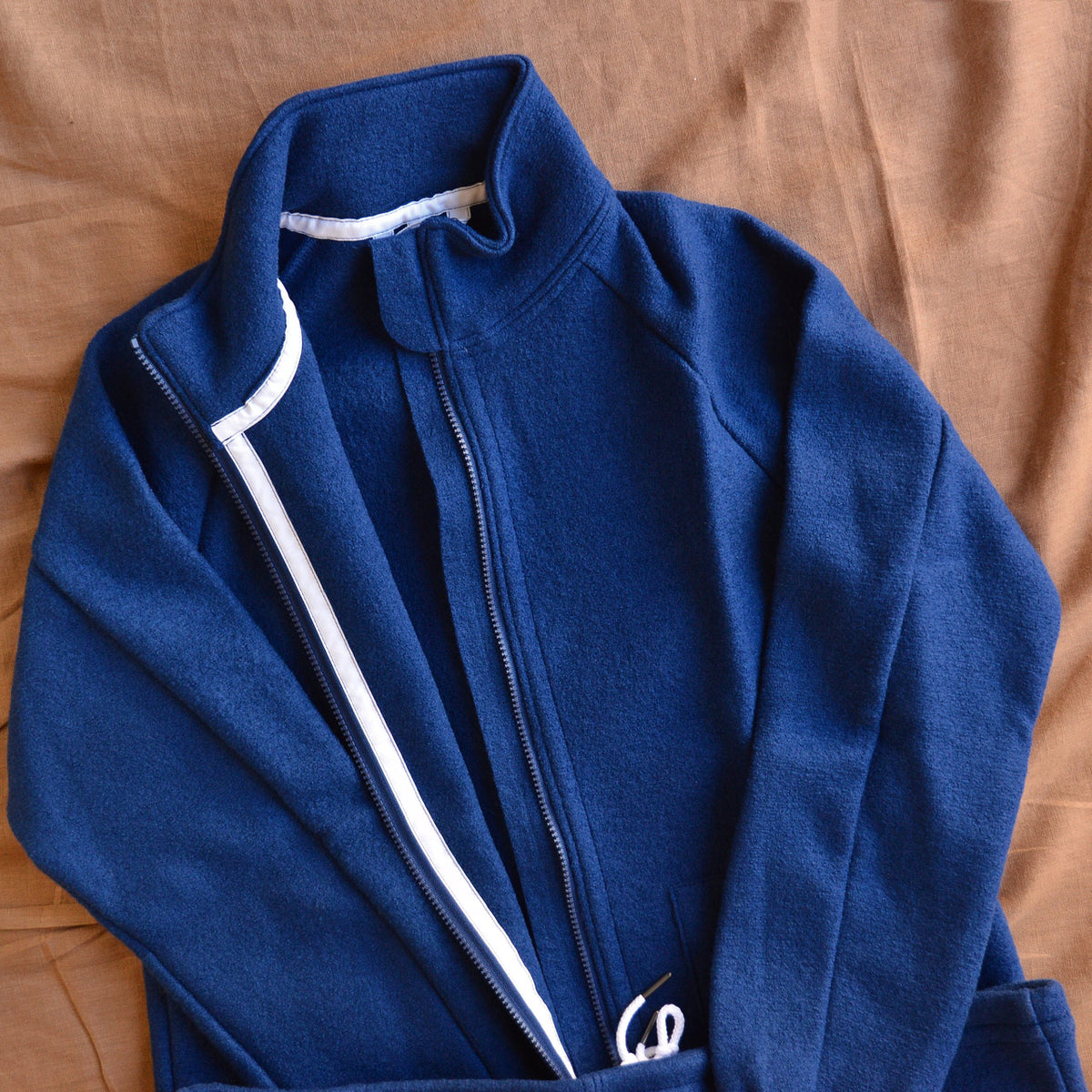 Women's Boiled Wool Coat - Navy (S-L)