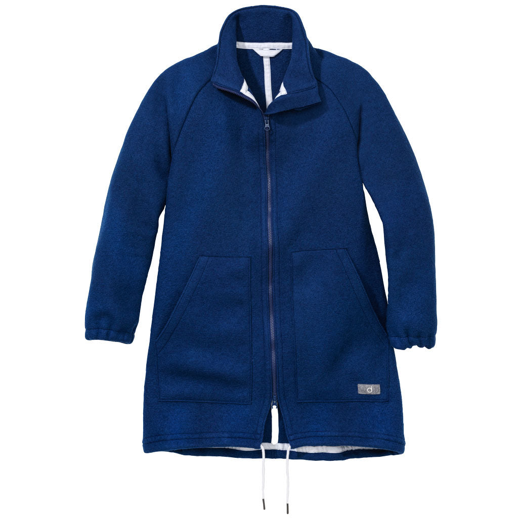 Women's Boiled Wool Coat - Navy (S-L)