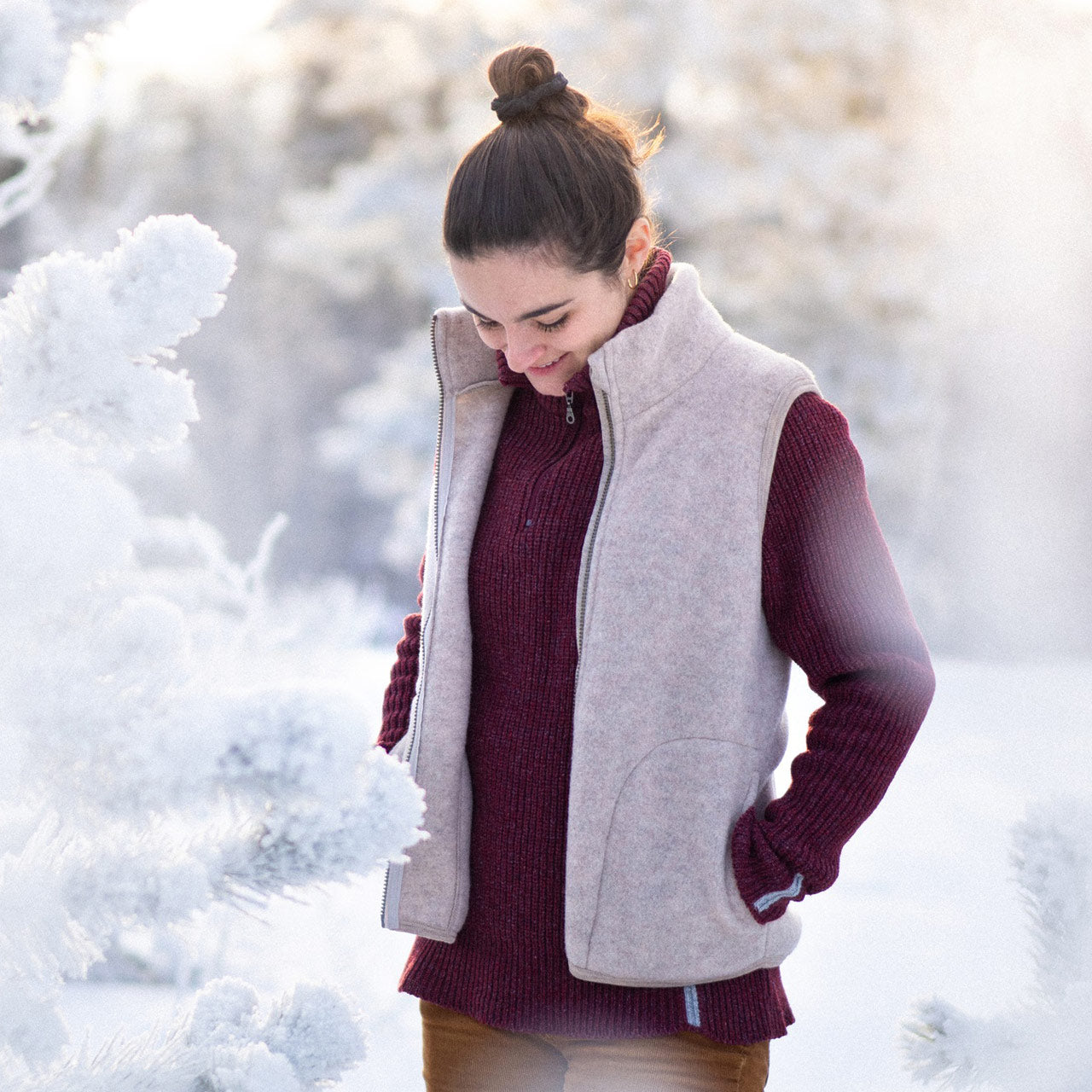 Women's Rib Knit Sweater - Recycled Organic Merino/Silk (XS-L)