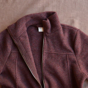 Men's Zip Jacket - 100% Organic Wool Fleece - Cinnamon (S-XL)