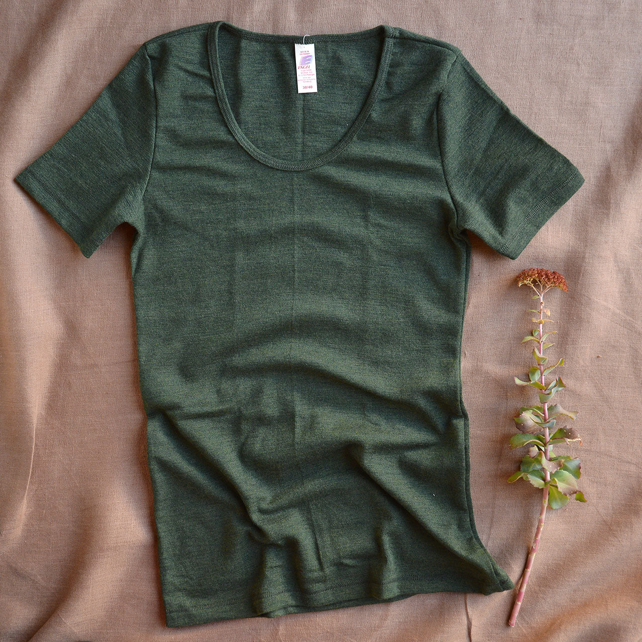 Women's T-Shirt - 100% Merino Wool - Forest Green *Limited Edition