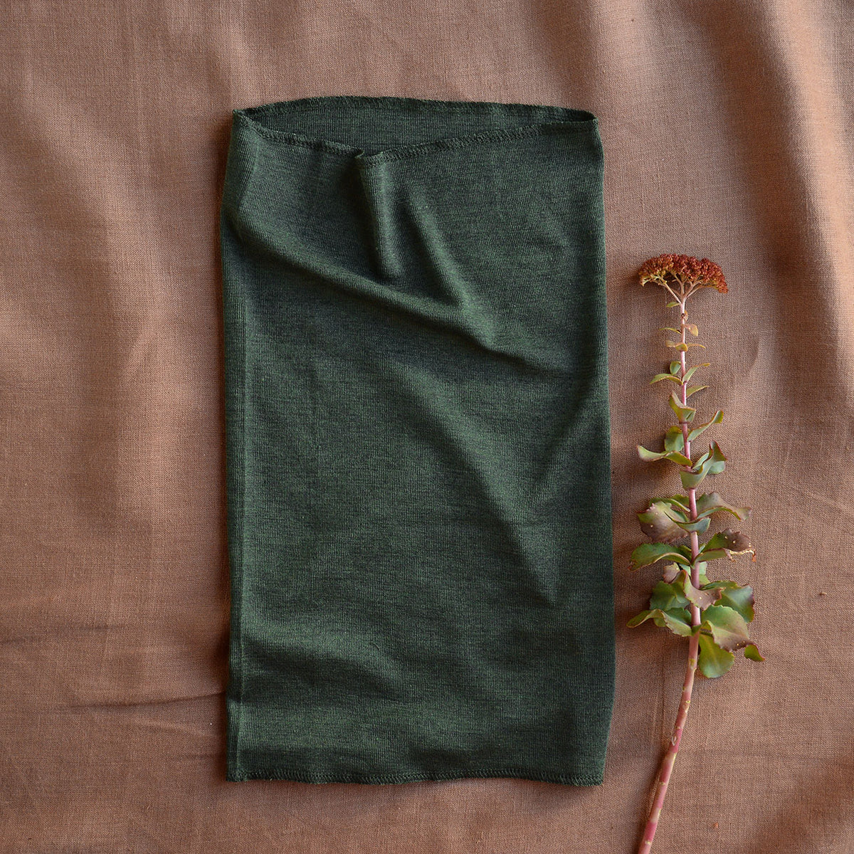 Tube Scarf - Organic Wool/Silk - Forest Green (Child-Adults) *Limited Edition