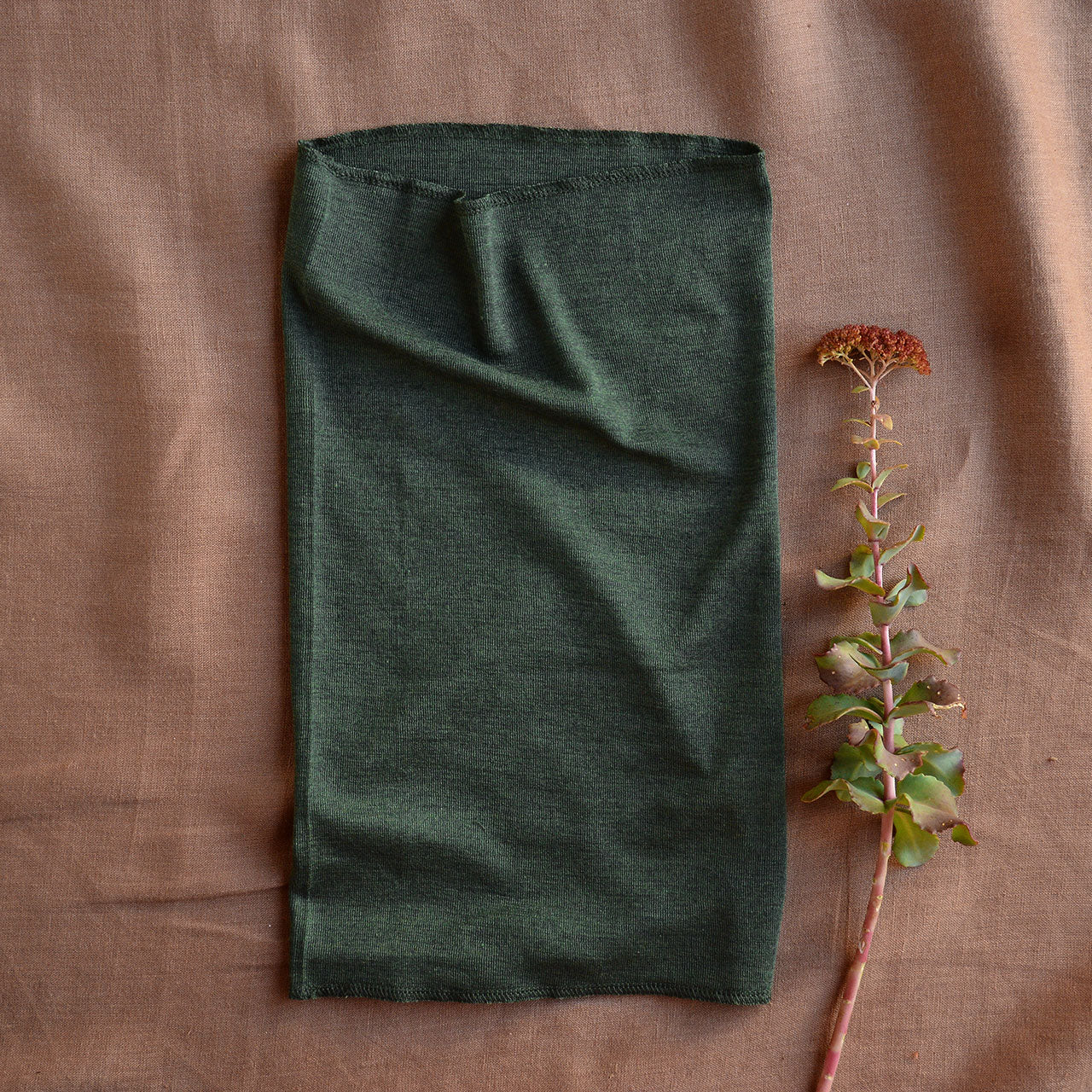 Tube Scarf - Organic Wool/Silk - Forest Green (Child-Adults) *Limited Edition
