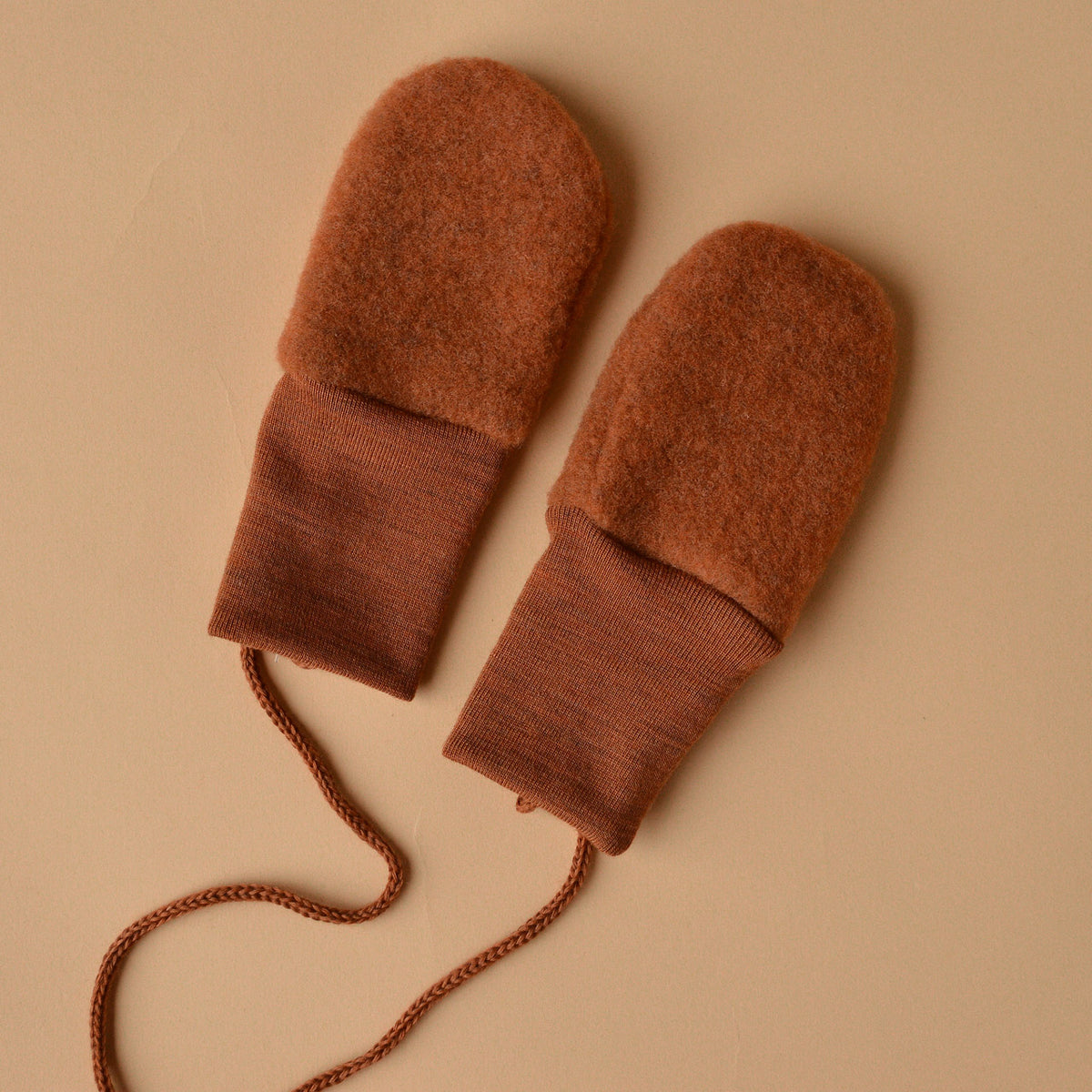 Baby Mittens - 100% Organic Wool Fleece (0-18m)