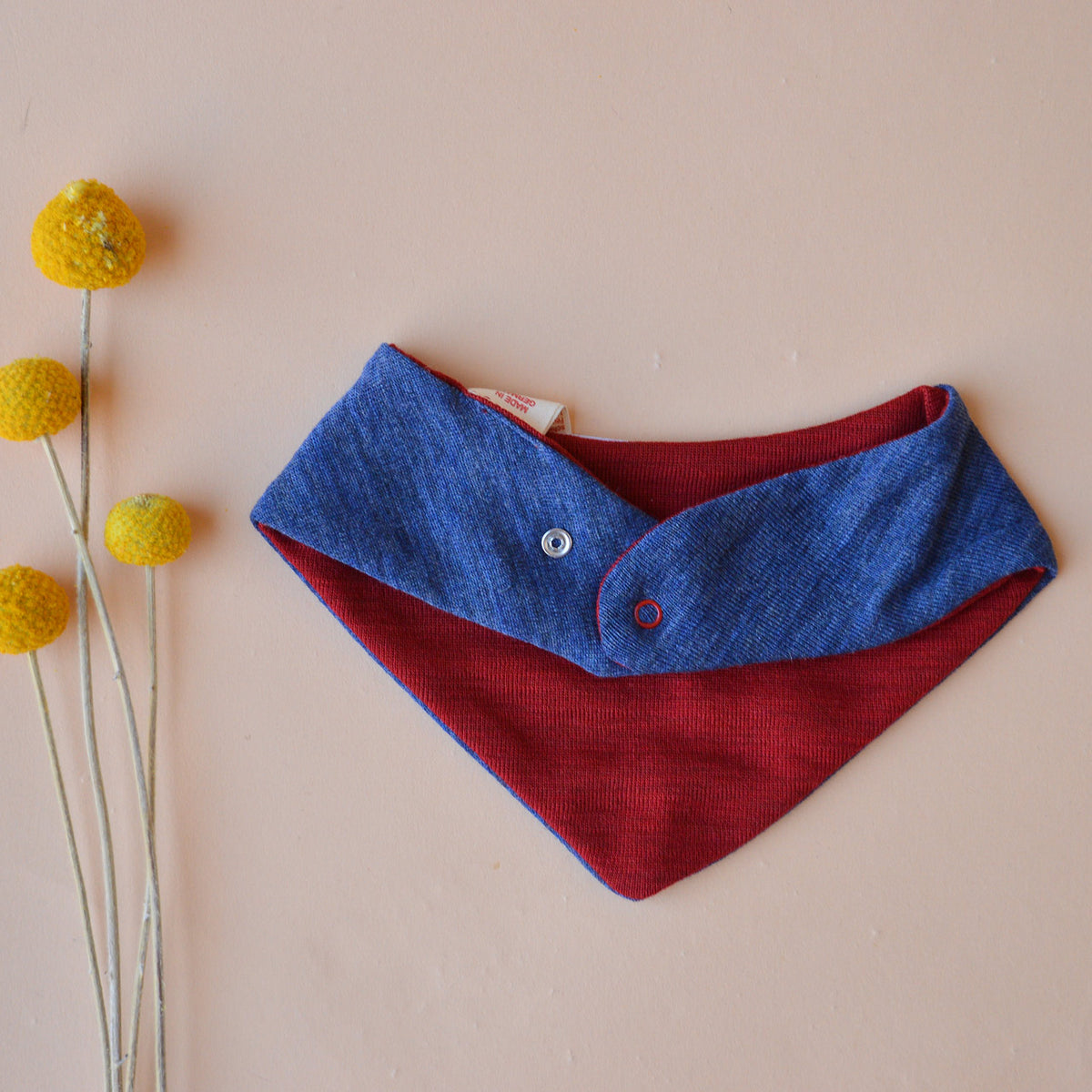 Reversible Neckerchief Dribble Bib - Organic Merino