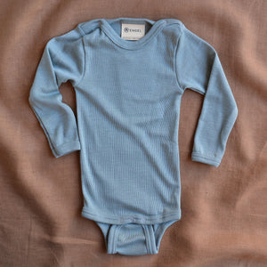 Baby Bodysuit Long Sleeve - Organic Merino/Silk (0-3yrs)