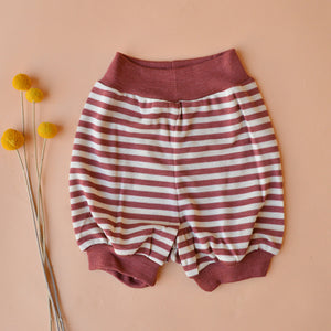 Summer Nappy Pants - Organic Merino/MulberrySilk - Stripes (0-2y) *Returning Soon