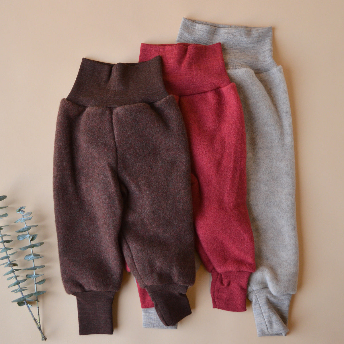 Baby Pants - 100% Organic Wool Fleece (0-24m)